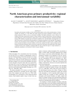 North American gross primary productivity