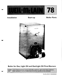 Boiler for Gas, Light Oil and Gas/Light Oil Fired Burners