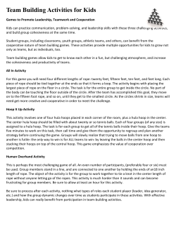 Team Building Activities for Kids - Fair Haven Pre K