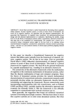 A nonclassical framework for cognitive science