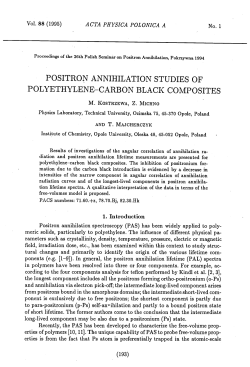 positron annihilation studies of polyethylene