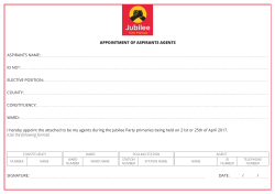 Appointment of Aspirant agent