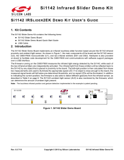 Si1142 Infrared Slider Demo Kit