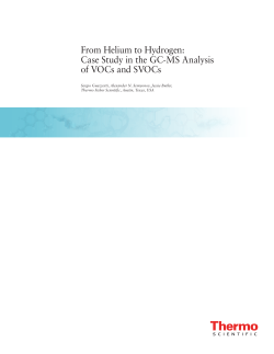 Case Study in GC-MS Analysis of VOCs and SVOCs in Water