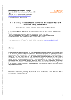 A co-modelling process of social and natural dynamics on the isle of