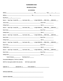 TOURNAMENT ONLY REVISED 8/1/2016 UIL SCHOOLS