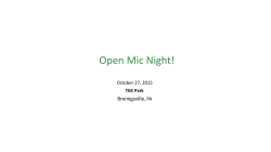 Open Mic Night!