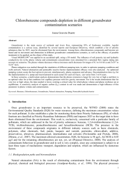 Chlorobenzene compounds depletion in different groundwater
