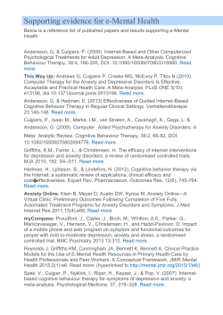 Below is a reference list of published papers and results