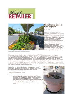 Plants Register Green at Retail Registers