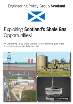 Exploiting Scotland`s Shale Gas Opportunities