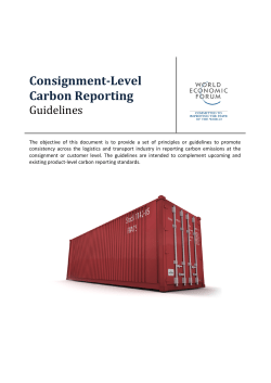 Consignment-Level Carbon Reporting - WEForum