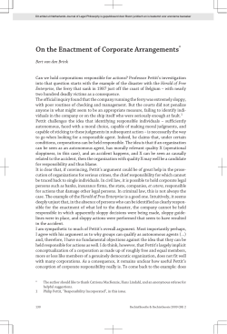 On the Enactment of Corporate Arrangements