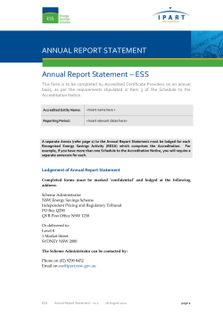 Fact sheet - Energy Savings Scheme