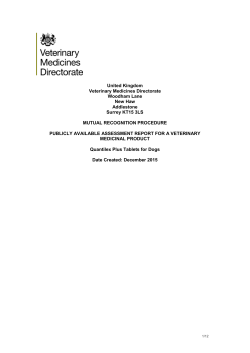 United Kingdom Veterinary Medicines Directorate Woodham Lane