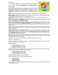 NEW! For the 2015-2016 Academic Year we will reintroduce whole