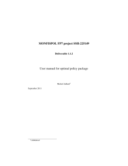 User manual for optimal policy package
