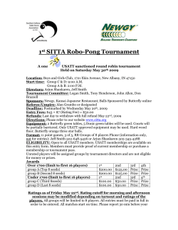1st SITTA Round Robin - Southern Indiana Table Tennis Association