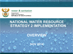 national water resource strategy 2 implementation overview