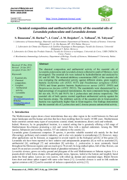 Chemical composition and antibacterial activity of the essential oils