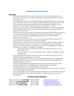 Team Rules and Expectations