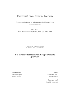 Universit`a degli Studi di Bologna Guido Governatori Un modello