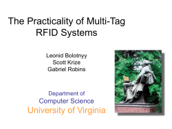The Practicality of Multi-Tag RFID Systems - cs.Virginia