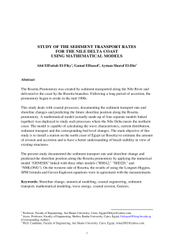 study of the sediment transport rates for the nile delta coast using