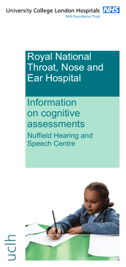 Information on Cognitive Assessments