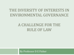 the diversity of interests in environmental governance a challenge