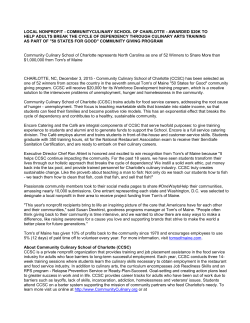 here - Community Culinary School of Charlotte