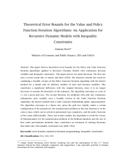 Theoretical Error Bounds for the Value and Policy Function Iteration