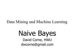 Machine Learning - Naive Bayes Classifier