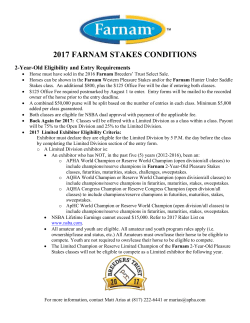 2017 FARNAM STAKES CONDITIONS Non-Pro 3- and 4-Year