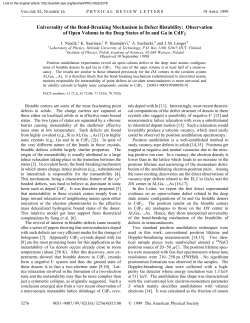 Universality of the Bond-Breaking Mechanism in Defect Bistability