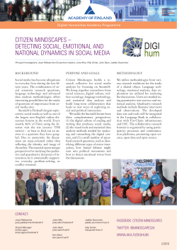 citizen mindscapes &ndash; detecting social, emotional and national