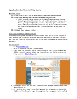 Uploading Curriculum Files to the CMStep Website Required