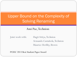 Upper Bound on the Complexity of Solving Hard Renaming