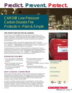 Low Pressure Co2 Systems - SAFE Fire Protection, Inc.