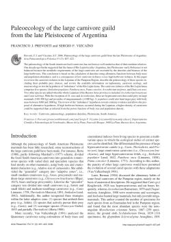 Paleoecology of the large carnivore guild from the late Pleistocene