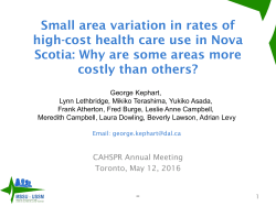 Small area variation in rates of high-cost health care use