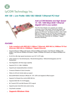 NW-100 Low Profile 1000/100/10BASE