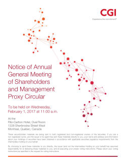 Notice of Annual General Meeting of Shareholders