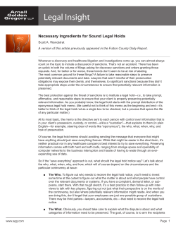 Legal Insight - Arnall Golden Gregory LLP