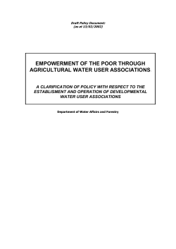 evaluating water user associations