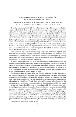 CHROMATOGRAPHIC IDENTIFICATION OF REDUCING SUGARS