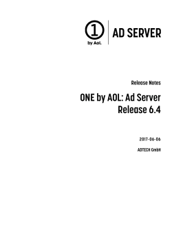 ONE by AOL: Ad Server Release 6.4