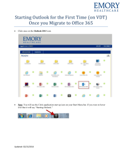 Starting Outlook for the First Time