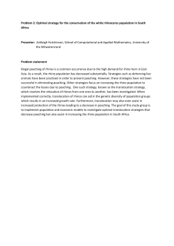 Problem 2: Optimal strategy for the conservation of the white