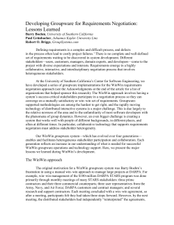 Developing Groupware for Requirements Negotiation